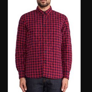 Penfield Kemsey Quilted Shirt in Red/ Navy